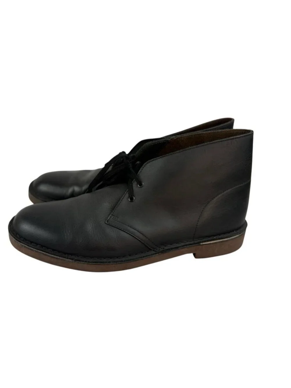 Clark's Bushacre 2 Deseret Chukka Boots Mens 11 Black Leather Comfort Casual